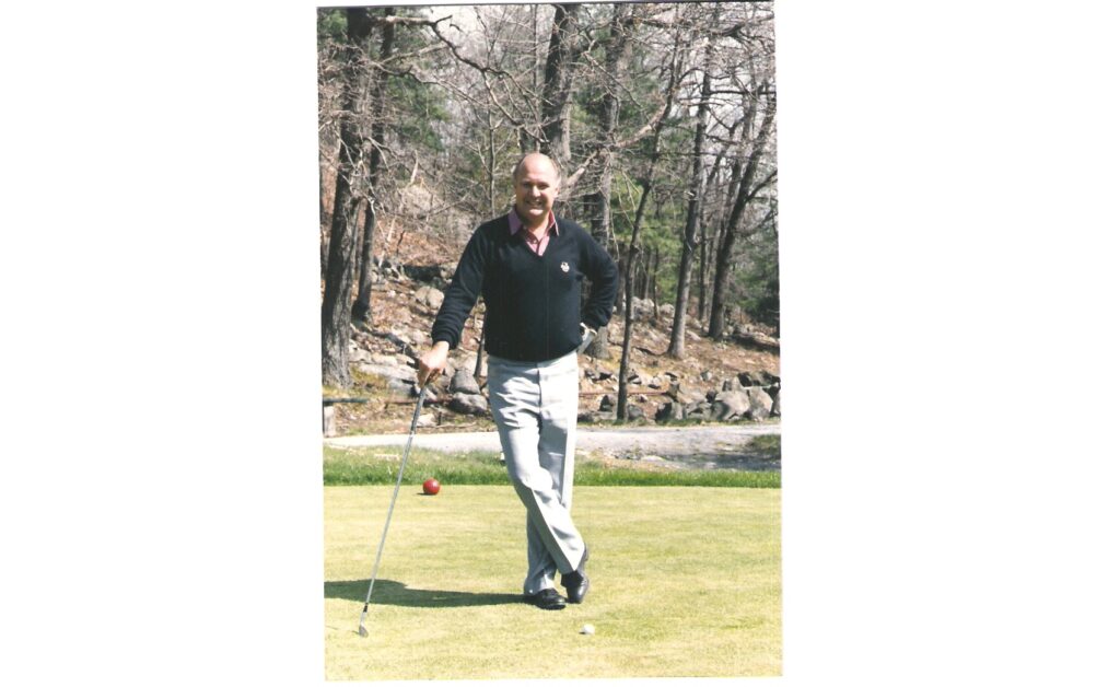 Dad at PBCC - Just got a hole in one!